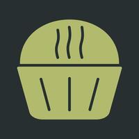 icono de vector de muffin de crema