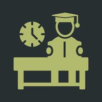 Studying on Desk I Vector Icon