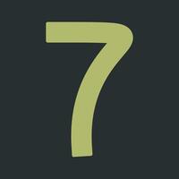 Number Seven Vector Icon