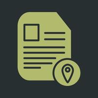 Document Location Vector Icon