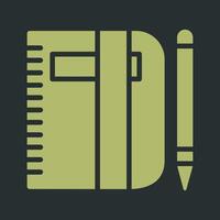 Pencil and Book Vector Icon