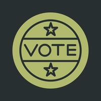 Vote Sticker Vector Icon