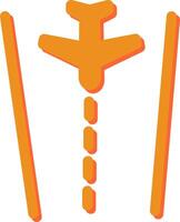 Plane on Runway Vector Icon