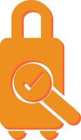 Luggage Inspection Vector Icon