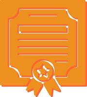 icono de vector de certificado