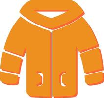 icono de vector de chaqueta de invierno