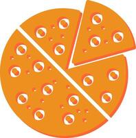 icono de vector de rebanada de pizza