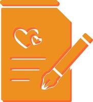 Marriage Contract Vector Icon