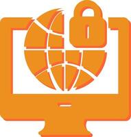 icono de vector de seguridad de internet