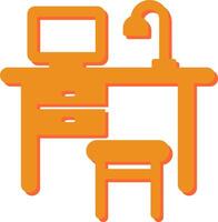 Simple Desk Vector Icon