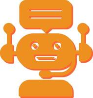 icono de vector de bot de chat