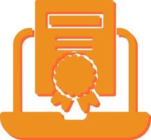 Online Certificate Vector Icon