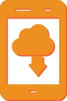 Cloud with Downward Arrow Vector Icon