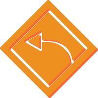 Left Turn Vector Icon