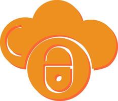 Secure Cloud Vector Icon