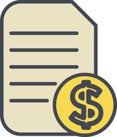 Dollar Document Vector Icon