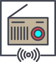 icono de vector de radio