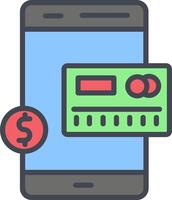 Mobile Banking Vector Icon