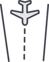 Plane on Runway Vector Icon