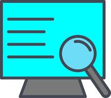 Computer Search Vector Icon