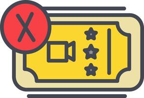 Cancel Ticket Vector Icon