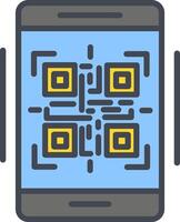 icono de vector de código qr