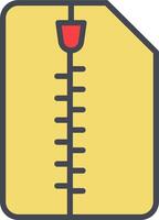 Zipped Document Vector Icon