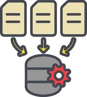 icono de vector de procesamiento de datos