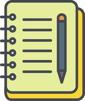 Notebook And Pen Vector Icon