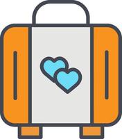 Lover Suitcase Vector Icon