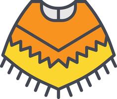 poncho vector icono