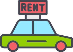 Rent a Car Vector Icon