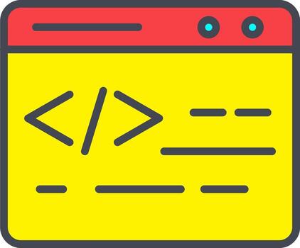 icono de vector de codificación web