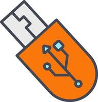 icono de vector de usb