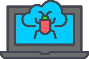 Bug Cloud Vector Icon