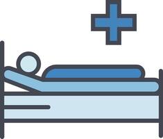 Patient Bed Vector Icon