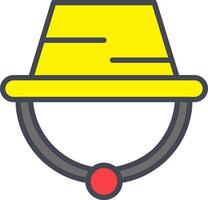 icono de vector de sombrero de camping