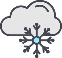 icono de vector nevado