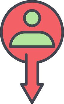 User Down Vector Icon