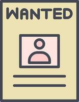 Wanted Poster Vector Icon