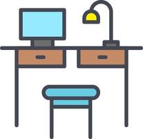 Simple Desk Vector Icon