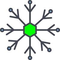 icono de vector de copo de nieve