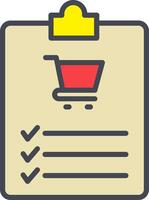 Shopping List Vector Icon