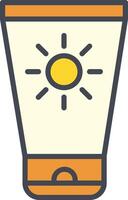 Sun Cream Vector Icon