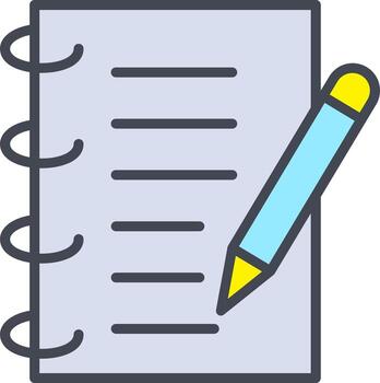 icono de vector de cuaderno de primavera