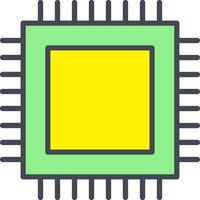 icono de vector de cpu