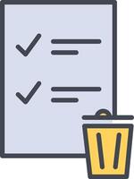 Trash List Vector Icon