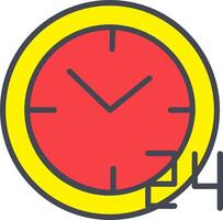 24 hours Vector Icon