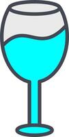 icono de vector de copa de vino