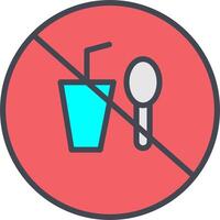 No Food or Drinks Vector Icon